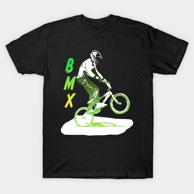 bmx racer T-Shirt by rickylabellevie